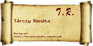 Tárczy Renáta névjegykártya